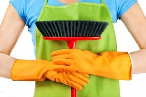 Woman ready to clean Woman ready to clean