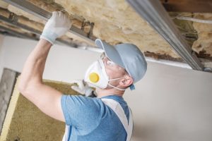 Man installing the insulations