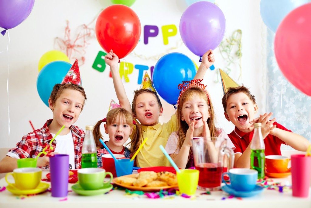 Kids having fun at a birthday party